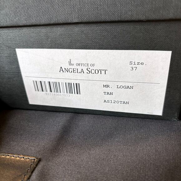 The Office of Angela Scott Mr. Logan Tan Suede Buckle Lace-Up Oxfords 37 / US 7 - Picture 14 of 15